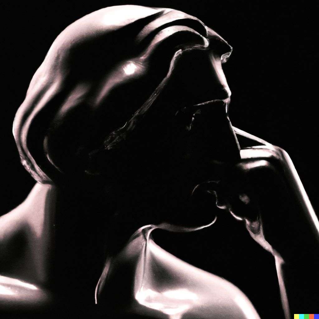 a representation of anxiety, sculpture